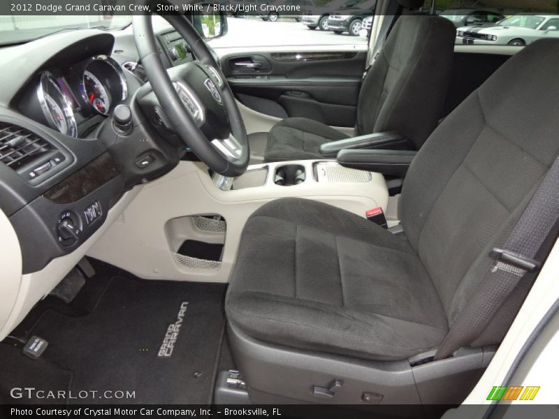 Stone White / Black/Light Graystone 2012 Dodge Grand Caravan Crew