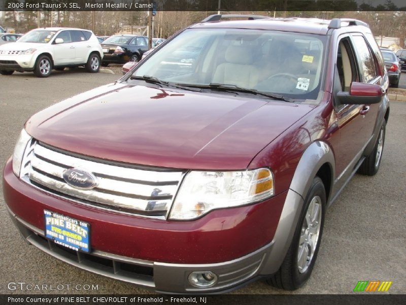 Merlot Metallic / Camel 2008 Ford Taurus X SEL