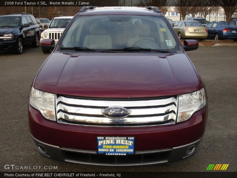 Merlot Metallic / Camel 2008 Ford Taurus X SEL