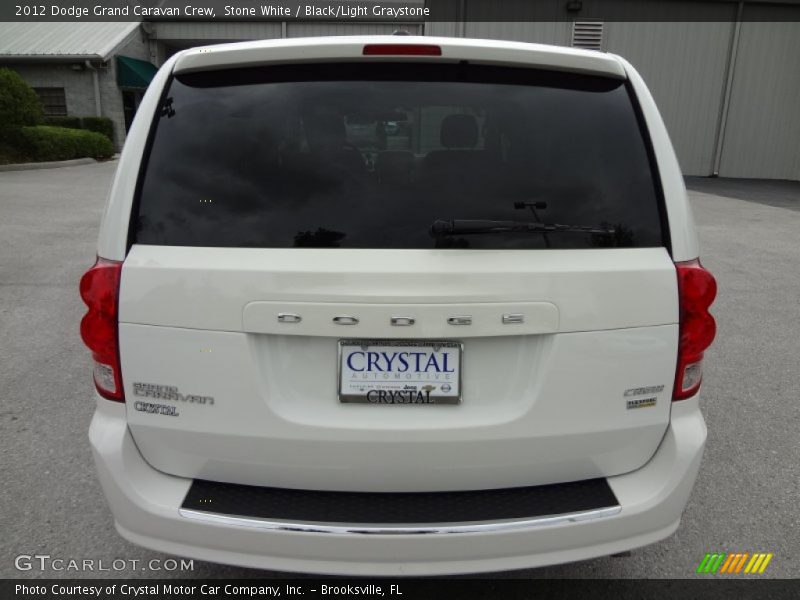 Stone White / Black/Light Graystone 2012 Dodge Grand Caravan Crew