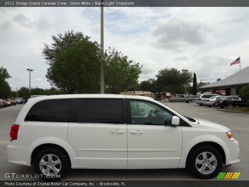 Stone White / Black/Light Graystone 2012 Dodge Grand Caravan Crew