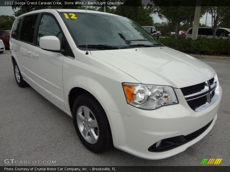 Stone White / Black/Light Graystone 2012 Dodge Grand Caravan Crew