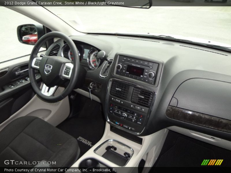 Stone White / Black/Light Graystone 2012 Dodge Grand Caravan Crew