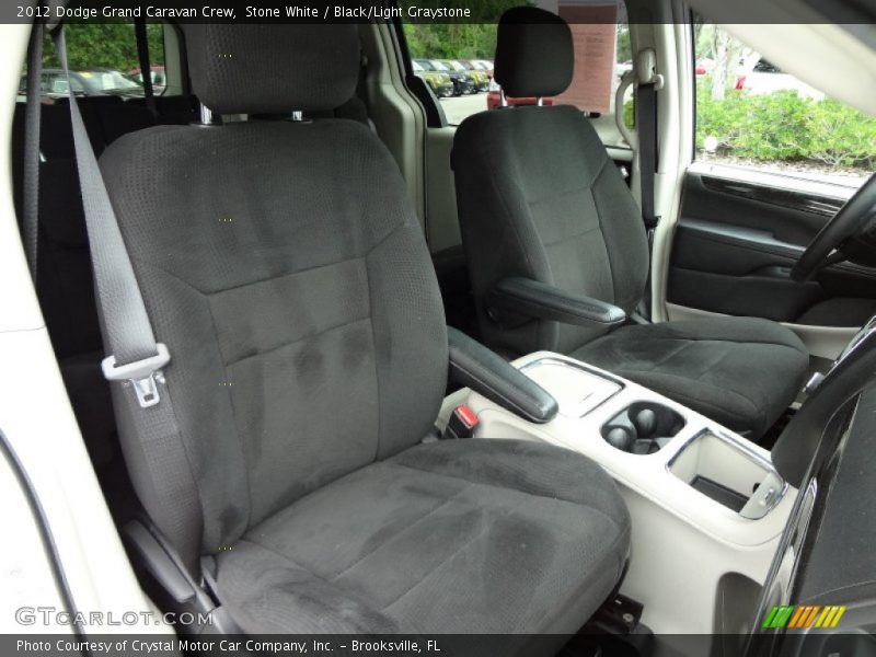 Stone White / Black/Light Graystone 2012 Dodge Grand Caravan Crew