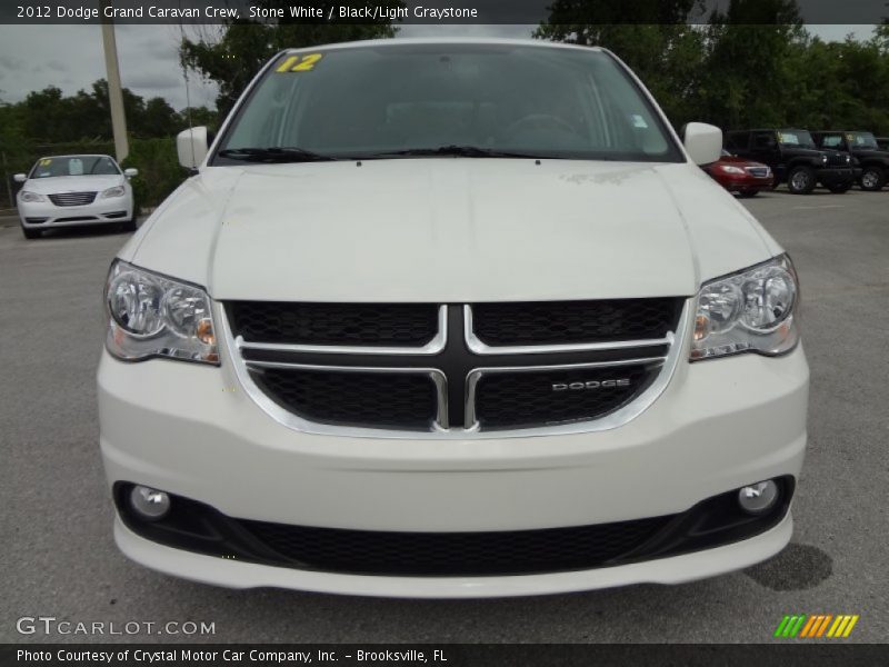Stone White / Black/Light Graystone 2012 Dodge Grand Caravan Crew