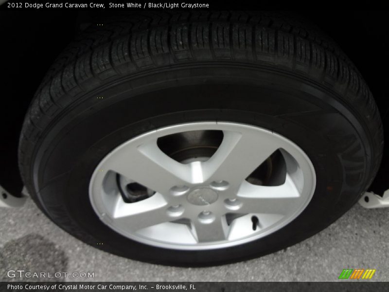 Stone White / Black/Light Graystone 2012 Dodge Grand Caravan Crew