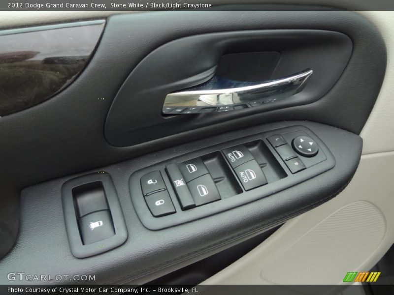 Stone White / Black/Light Graystone 2012 Dodge Grand Caravan Crew