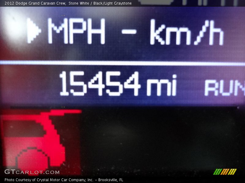 Stone White / Black/Light Graystone 2012 Dodge Grand Caravan Crew