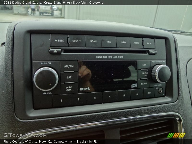 Stone White / Black/Light Graystone 2012 Dodge Grand Caravan Crew