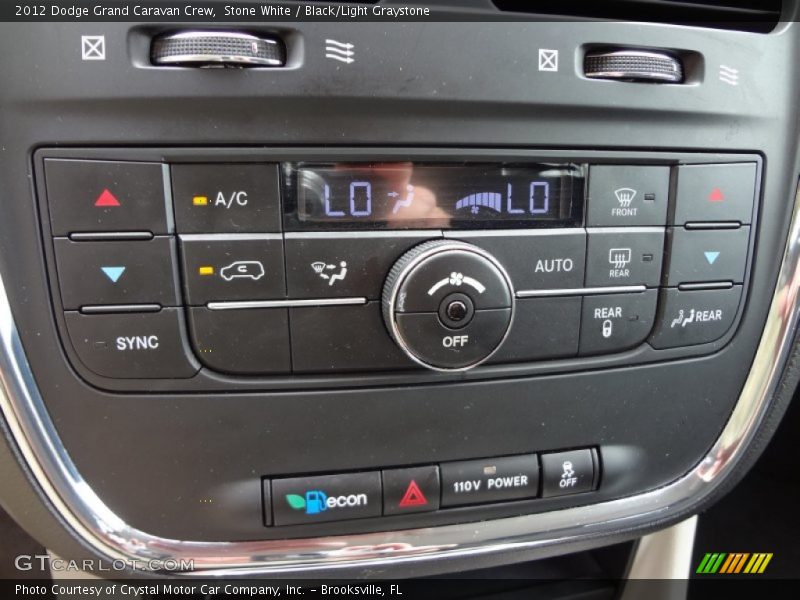 Stone White / Black/Light Graystone 2012 Dodge Grand Caravan Crew