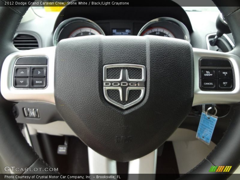 Stone White / Black/Light Graystone 2012 Dodge Grand Caravan Crew