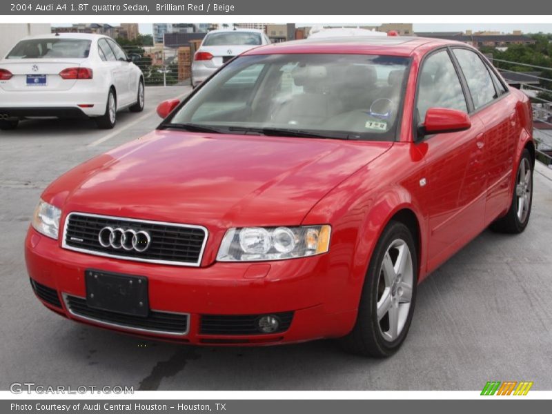 Brilliant Red / Beige 2004 Audi A4 1.8T quattro Sedan