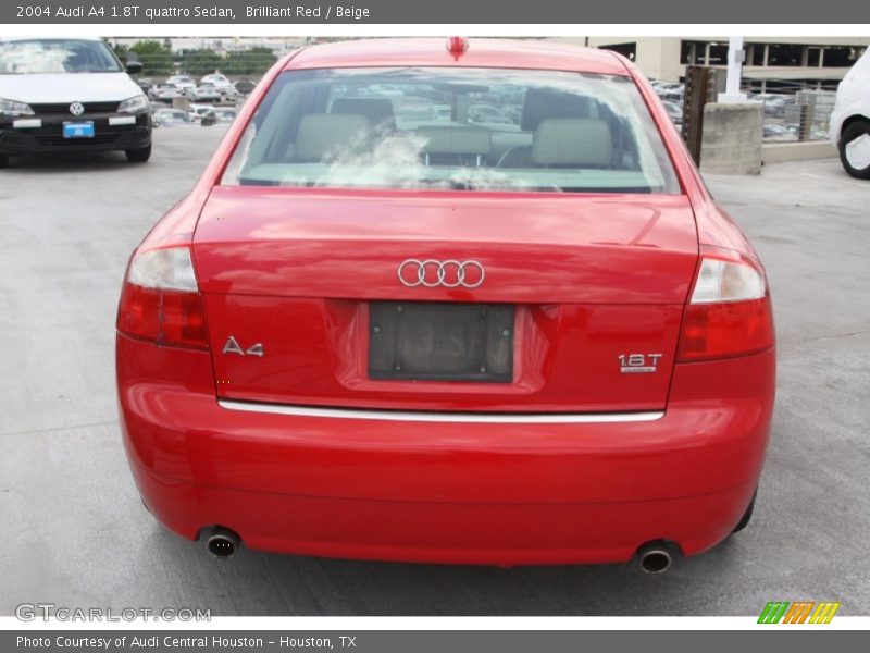 Brilliant Red / Beige 2004 Audi A4 1.8T quattro Sedan
