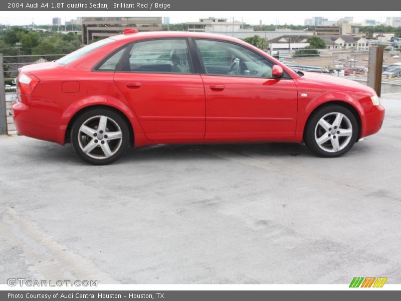 Brilliant Red / Beige 2004 Audi A4 1.8T quattro Sedan