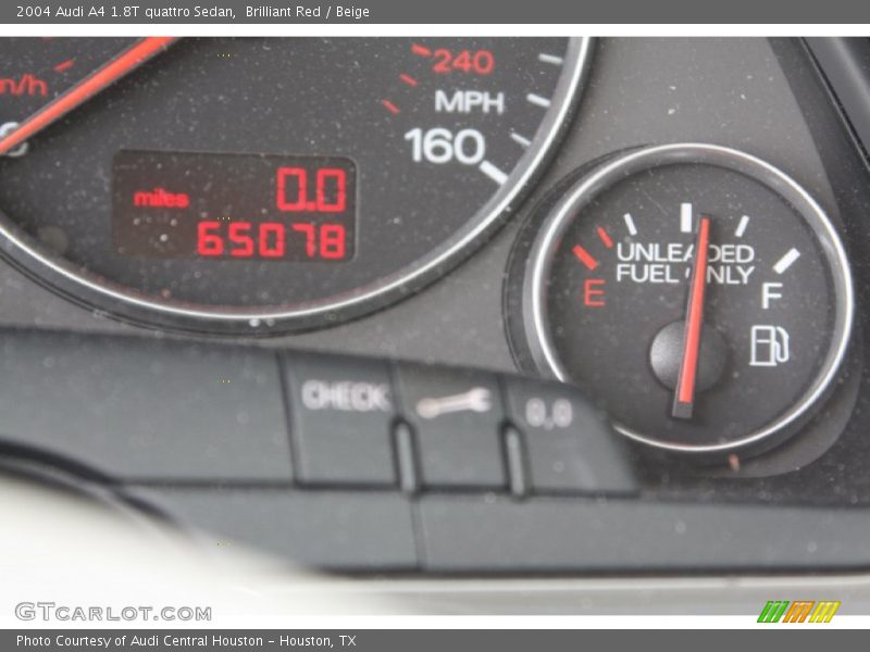Brilliant Red / Beige 2004 Audi A4 1.8T quattro Sedan