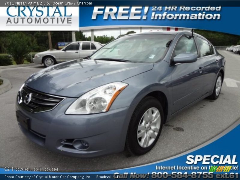 Ocean Gray / Charcoal 2011 Nissan Altima 2.5 S