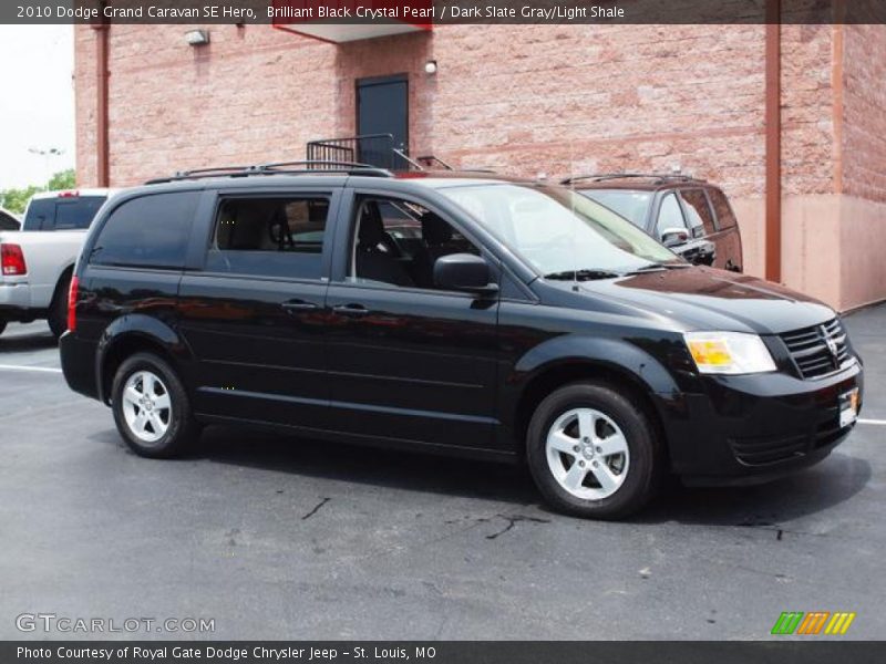 Brilliant Black Crystal Pearl / Dark Slate Gray/Light Shale 2010 Dodge Grand Caravan SE Hero