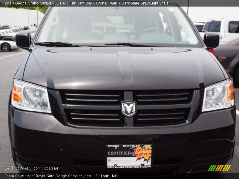 Brilliant Black Crystal Pearl / Dark Slate Gray/Light Shale 2010 Dodge Grand Caravan SE Hero