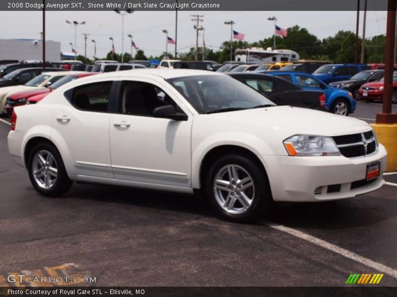 Stone White / Dark Slate Gray/Light Graystone 2008 Dodge Avenger SXT