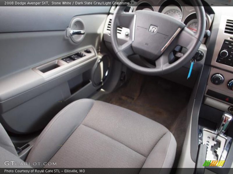 Stone White / Dark Slate Gray/Light Graystone 2008 Dodge Avenger SXT