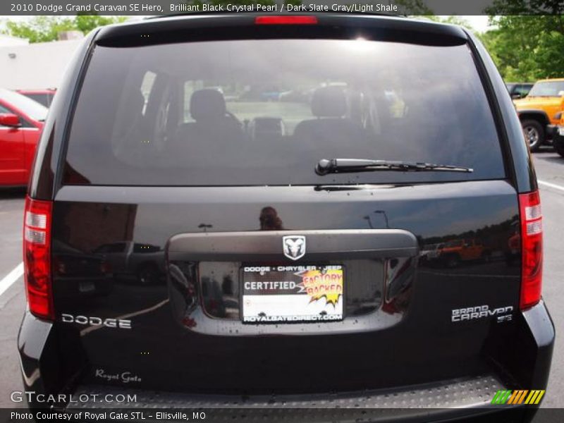 Brilliant Black Crystal Pearl / Dark Slate Gray/Light Shale 2010 Dodge Grand Caravan SE Hero