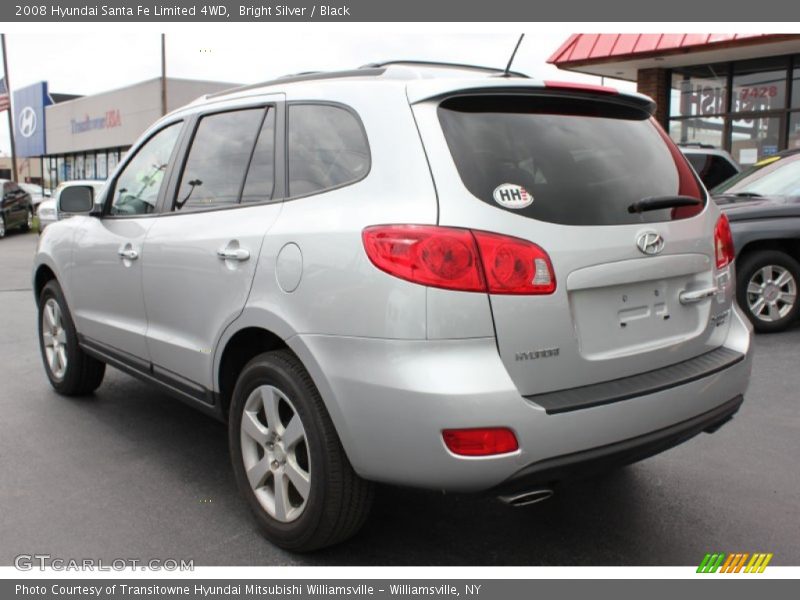 Bright Silver / Black 2008 Hyundai Santa Fe Limited 4WD