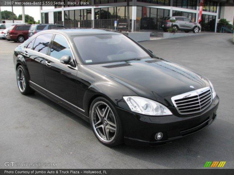 Black / Black 2007 Mercedes-Benz S 550 Sedan