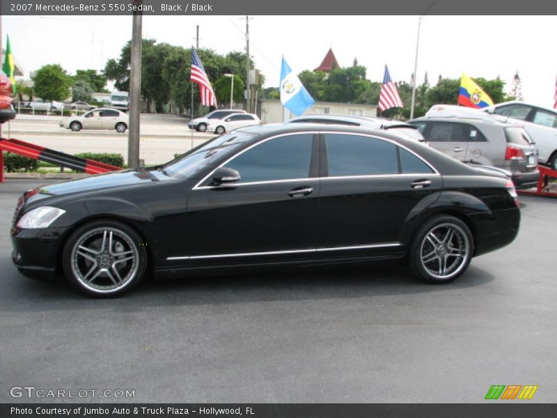 Black / Black 2007 Mercedes-Benz S 550 Sedan