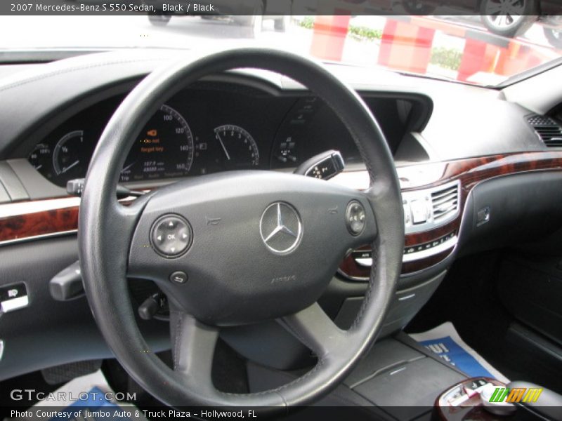 Black / Black 2007 Mercedes-Benz S 550 Sedan