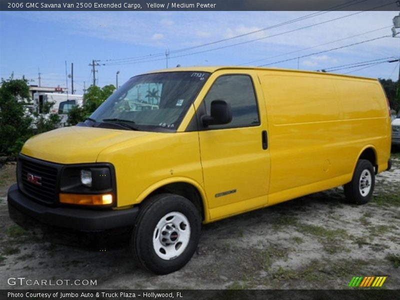 Yellow / Medium Pewter 2006 GMC Savana Van 2500 Extended Cargo