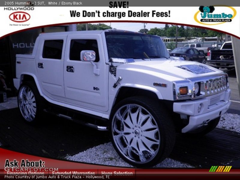 White / Ebony Black 2005 Hummer H2 SUT