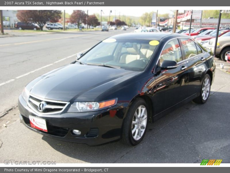 Nighthawk Black Pearl / Parchment 2007 Acura TSX Sedan