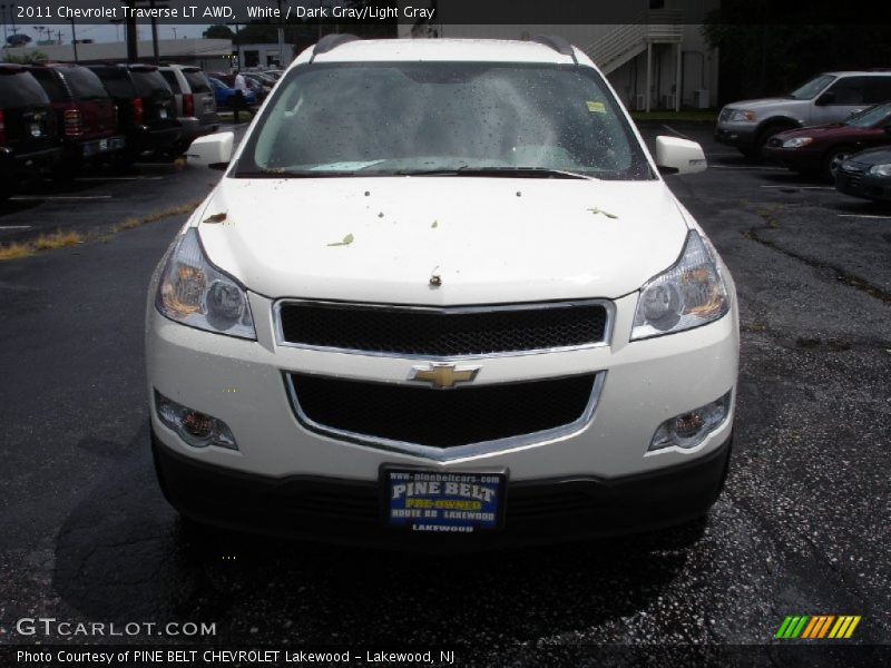 White / Dark Gray/Light Gray 2011 Chevrolet Traverse LT AWD