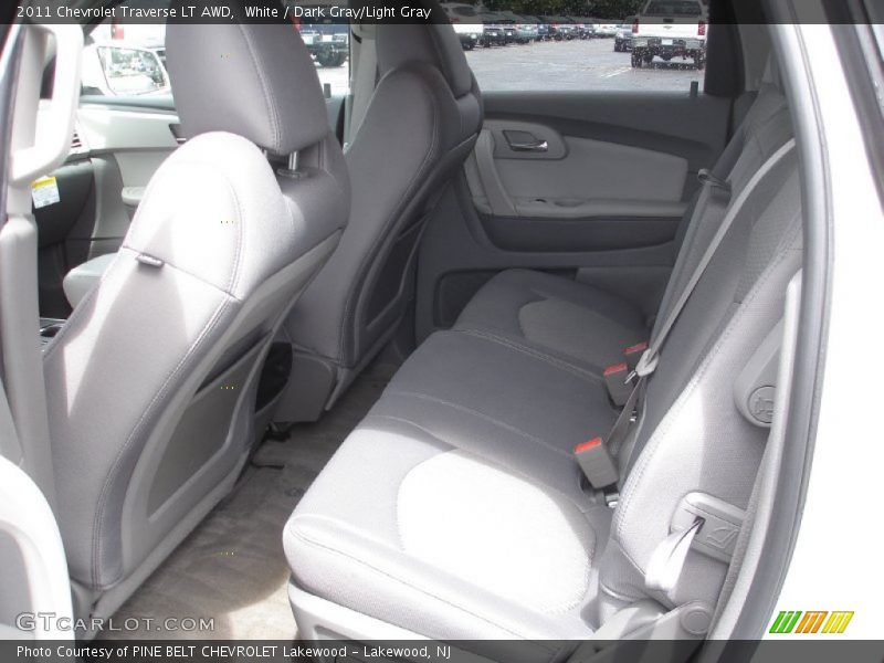 White / Dark Gray/Light Gray 2011 Chevrolet Traverse LT AWD