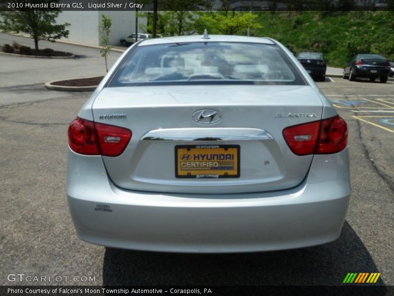 Liquid Silver / Gray 2010 Hyundai Elantra GLS