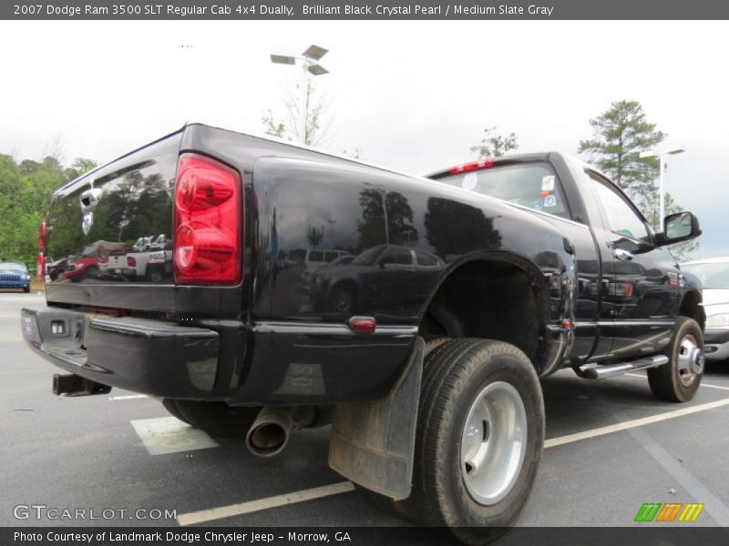 Brilliant Black Crystal Pearl / Medium Slate Gray 2007 Dodge Ram 3500 SLT Regular Cab 4x4 Dually