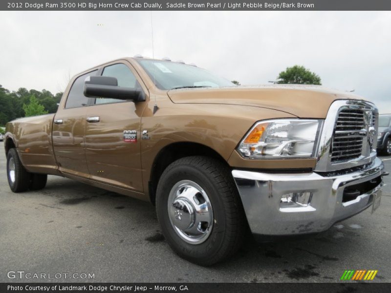 Saddle Brown Pearl / Light Pebble Beige/Bark Brown 2012 Dodge Ram 3500 HD Big Horn Crew Cab Dually