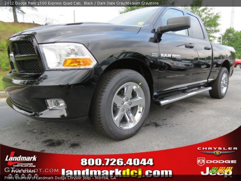 Black / Dark Slate Gray/Medium Graystone 2012 Dodge Ram 1500 Express Quad Cab