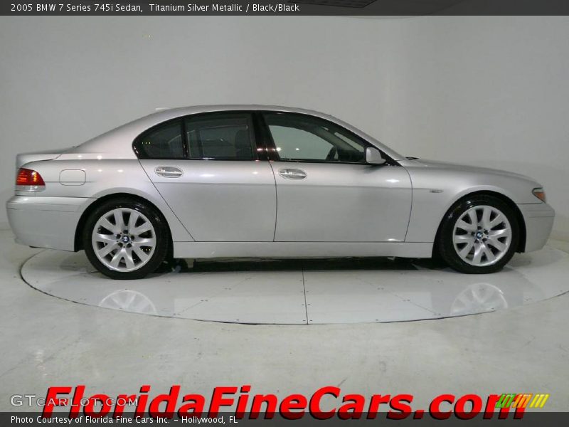 Titanium Silver Metallic / Black/Black 2005 BMW 7 Series 745i Sedan