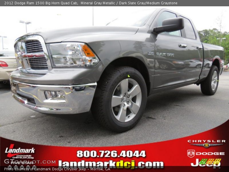 Mineral Gray Metallic / Dark Slate Gray/Medium Graystone 2012 Dodge Ram 1500 Big Horn Quad Cab