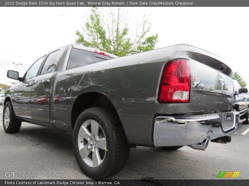 Mineral Gray Metallic / Dark Slate Gray/Medium Graystone 2012 Dodge Ram 1500 Big Horn Quad Cab
