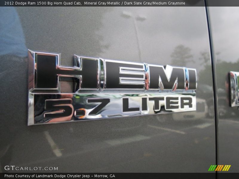 Mineral Gray Metallic / Dark Slate Gray/Medium Graystone 2012 Dodge Ram 1500 Big Horn Quad Cab