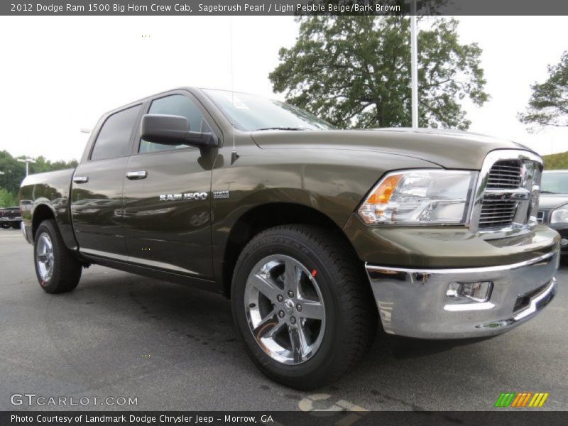 Sagebrush Pearl / Light Pebble Beige/Bark Brown 2012 Dodge Ram 1500 Big Horn Crew Cab