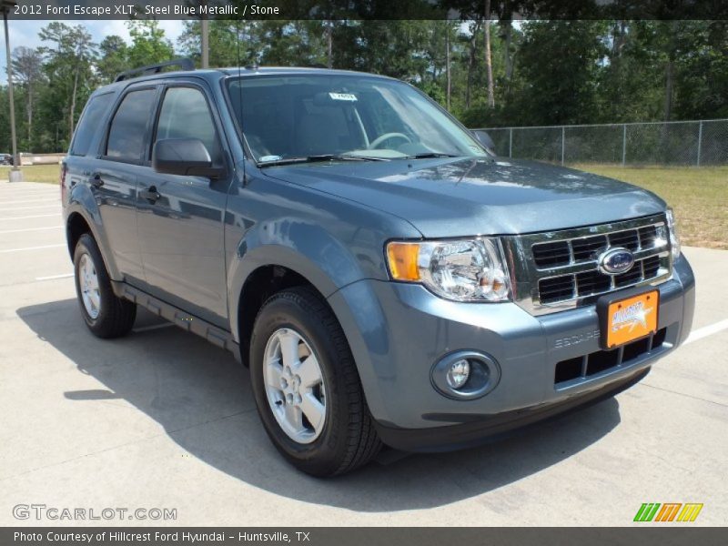 Steel Blue Metallic / Stone 2012 Ford Escape XLT