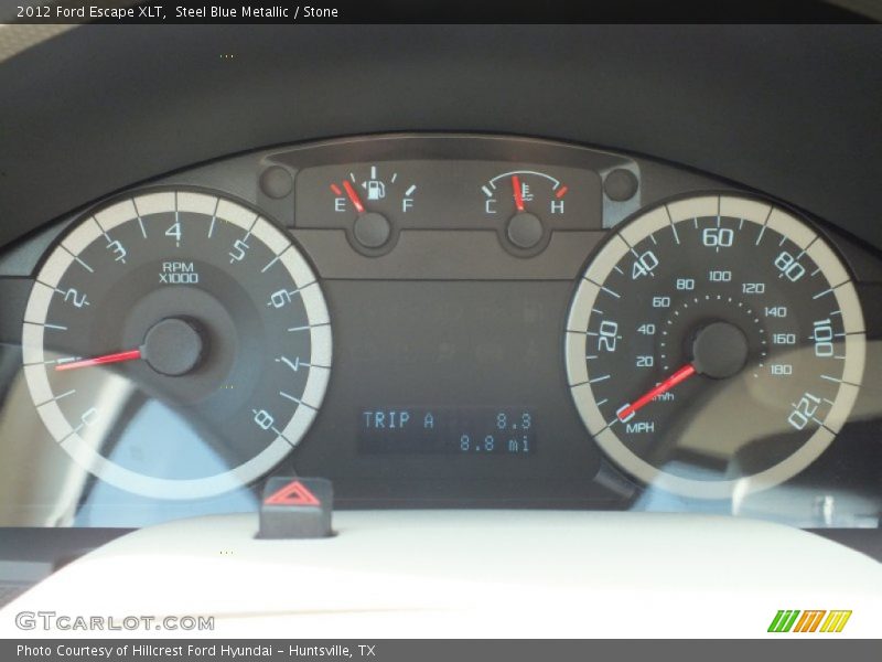 Steel Blue Metallic / Stone 2012 Ford Escape XLT