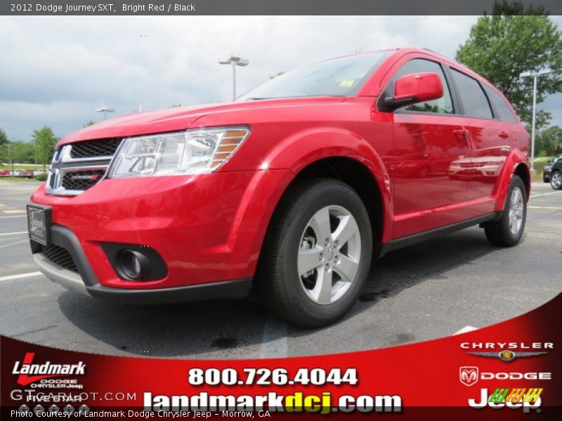 Bright Red / Black 2012 Dodge Journey SXT