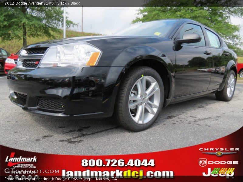 Black / Black 2012 Dodge Avenger SE V6