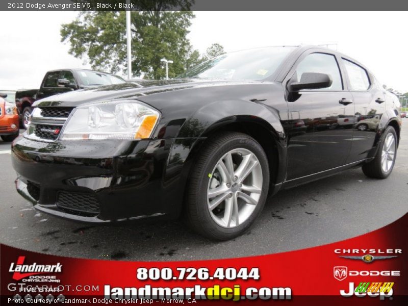 Black / Black 2012 Dodge Avenger SE V6