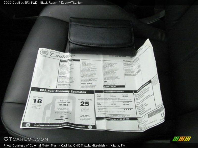 Black Raven / Ebony/Titanium 2011 Cadillac SRX FWD