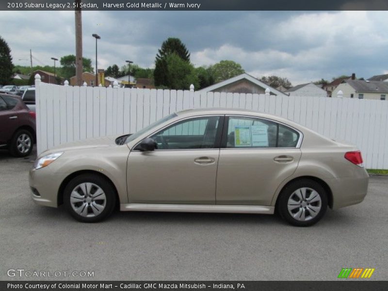 Harvest Gold Metallic / Warm Ivory 2010 Subaru Legacy 2.5i Sedan